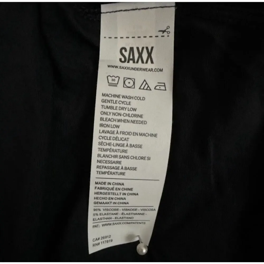 SAXX Boxer Brief Mens 3XL Black Ultra Super Soft BallPark Pouch Fly NWT